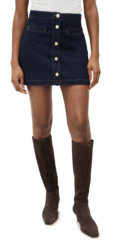 Reformation Amara High Rise Denim Miniskirt Ondine