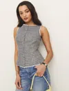 Reformation Amelia Linen Tank In Remy Check