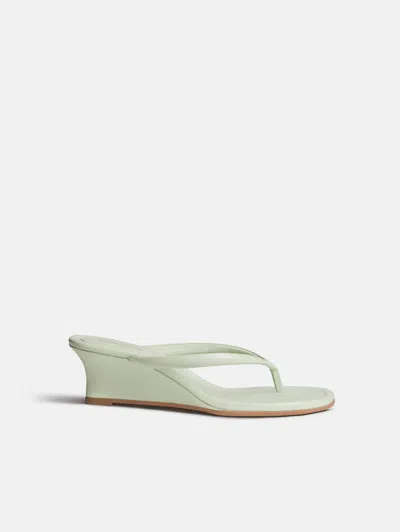 Reformation Amelia Thong Wedge Sandal Green 10.5