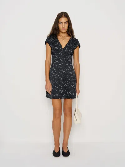 Reformation Amellia Silk Dress In Gray