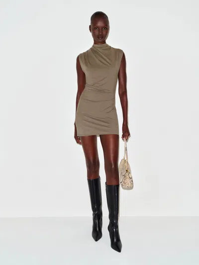 Reformation Amias Knit Dress Brown Large