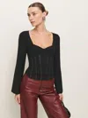 Reformation Amina Top In Black