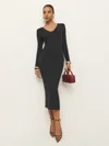Reformation Amira Knit Dress In Black