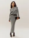 Reformation Amira Sweater Set In Mid Grey