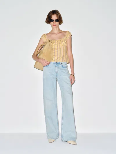 Reformation Amouret Top Yellow Lace 10