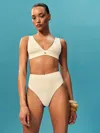 Reformation Ana Bikini Bottom In Fior Di Latte