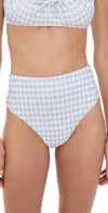 Reformation Ana Bikini Bottoms Crystal Check
