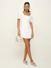 Reformation Anabella Linen Dress In White | ModeSens