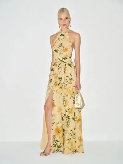 Reformation Robe Andee Jaune 34 In Yellow