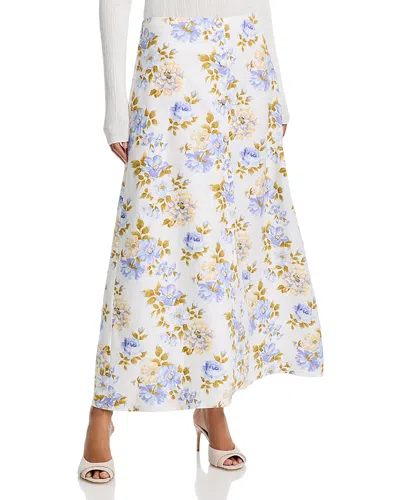 Reformation Andi Linen Maxi Skirt In Green