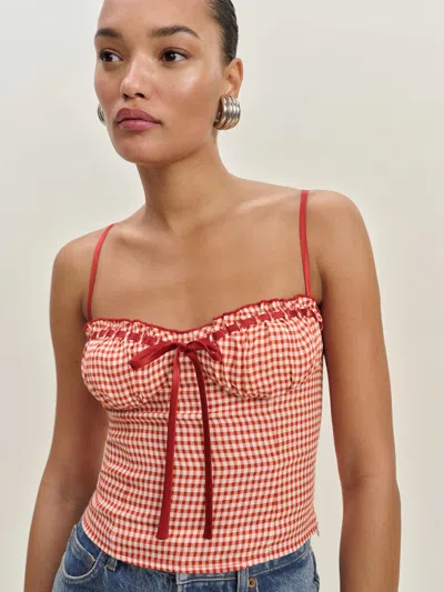 Reformation Andrea Top In Rouge