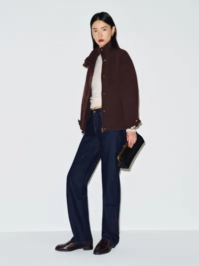 Reformation Andrew Canvas Jacket Brown Large