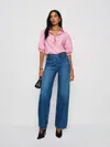 Reformation Andy Oversized Shirt In Blue