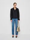 Reformation Andy Oversized Shirt In Black