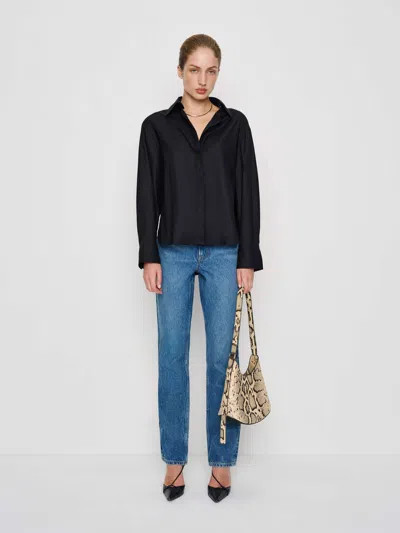 Reformation Andy Oversized Shirt In Black