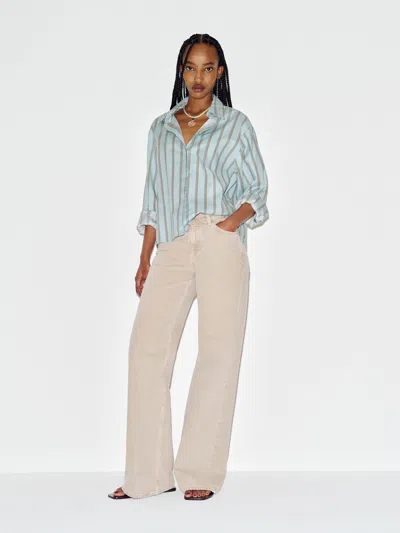 Reformation Andy Oversized Shirt Blue Xs