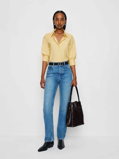 Reformation Andy Oversized Shirt In Yellow