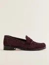Reformation Ani Ruched Loafer In Ruby Suede