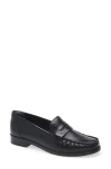 Reformation Ani Ruched Penny Loafer In Black