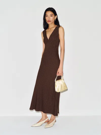 Reformation Anna-claire Dress Brown Xl