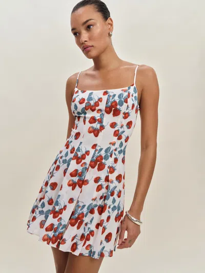 Reformation Annelise Dress In Strawberry Jam