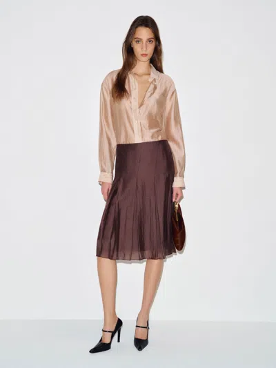 Reformation Antonia Skirt Brown 0 In Marron