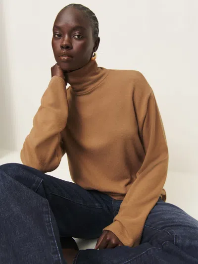 Reformation Anya Knit Top In Camel