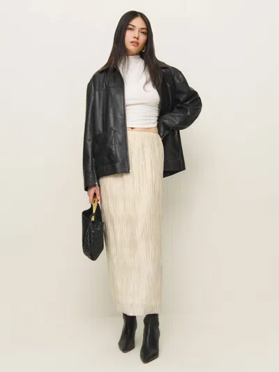 Reformation Apolline Skirt In Ivory
