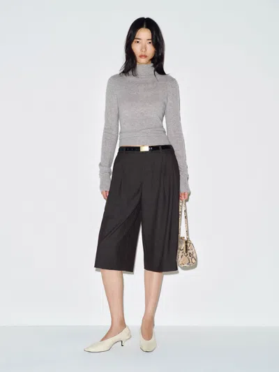 Reformation Apollo Short Grey Herringbone 0 In Black