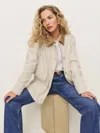 Reformation Archer Denim Jacket In Coyote
