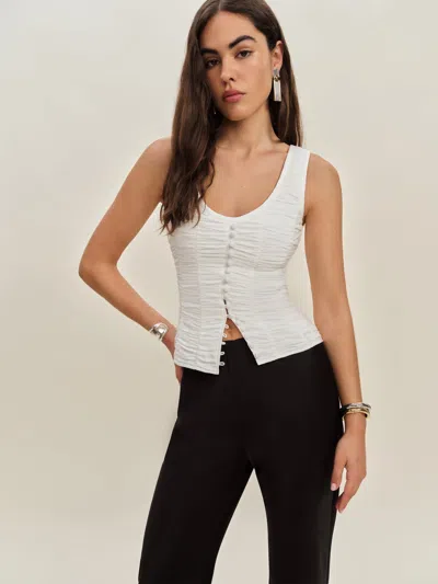 Reformation Archer Top In White