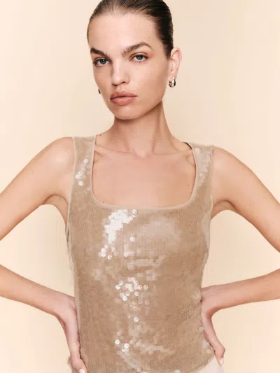Reformation Ardella Top In Champagne