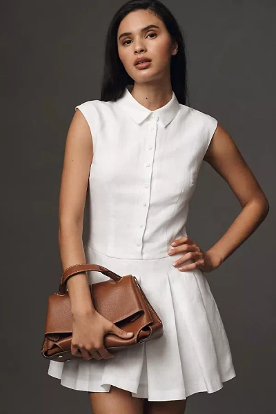 Reformation Arella Linen Mini Dress In White