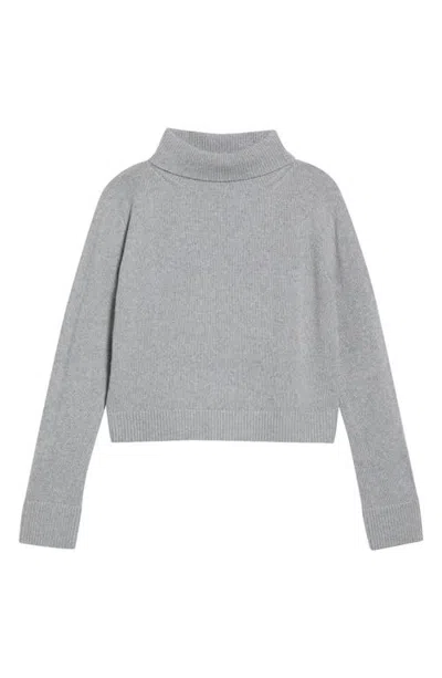 Reformation Aria Recycled Cashmere & Recycled Wool Turtleneck Sweater In Gray