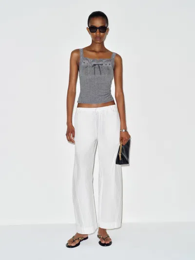 Reformation Arietta Knit Top Grey Xs In Gray