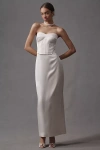 Reformation Ariyah Corset Satin Maxi Dress In White