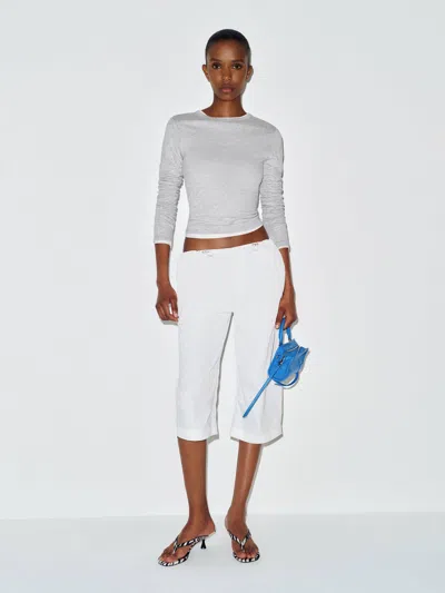 Reformation Arlette Pant Ivory Large In White