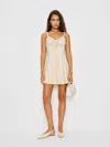 Reformation Arlette Silk Dress In White