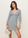Reformation Arlie Dress In Slate Check