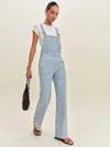 Reformation Arlo Denim Overalls In Blue