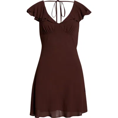 REFORMATION REFORMATION ARNI CAP SLEEVE EMPIRE WAIST MINIDRESS