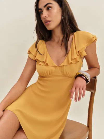 Reformation Arni Dress In Yellow