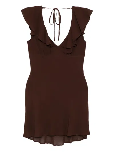 Reformation Arni Dress In Brown