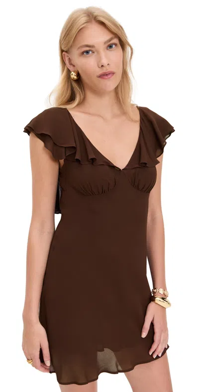 Reformation Arni Dress Cafe In Brown