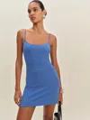 Reformation Artis Knit Dress In Blue