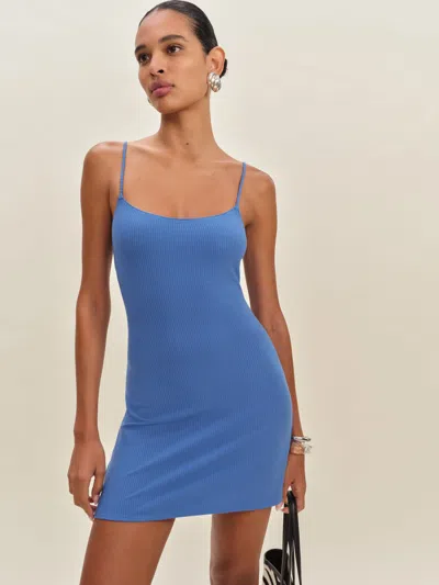 Reformation Artis Knit Dress In Blue
