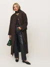 Reformation Asher Coat In Nutella