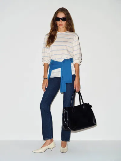 Reformation Asher Oversized Long Sleeve T-shirt Ivory Large
