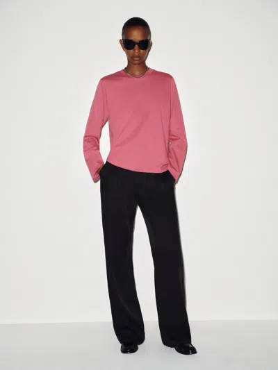 Reformation Asher Oversized Long Sleeve T-shirt Pink Large
