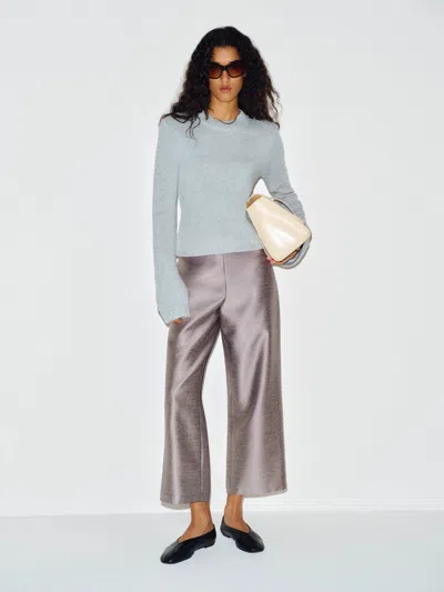 Reformation Ashley Regenerative Wool Crew Sweater Blue Large